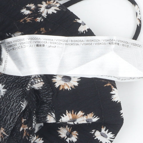 Mango Women’s Black Floral Harem Trousers S