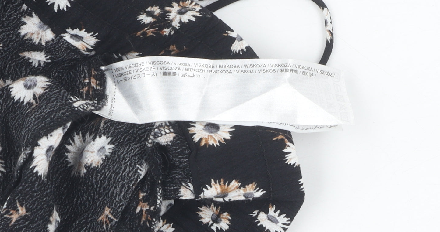 Mango Women’s Black Floral Harem Trousers S