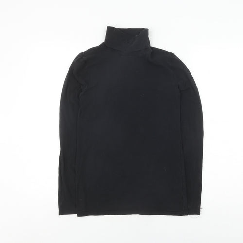 GAP Women's Black Roll Neck Long Sleeve T-Shirt S