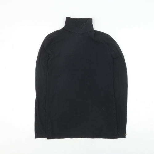 GAP Women's Black Roll Neck Long Sleeve T-Shirt S