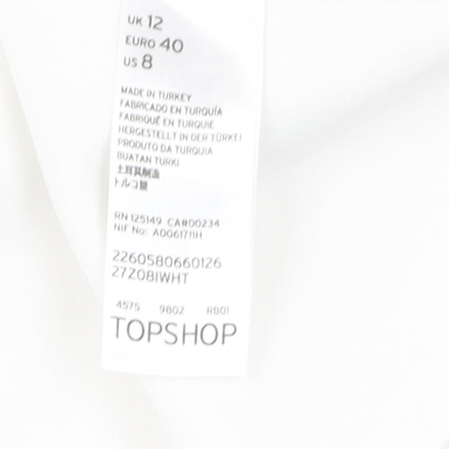 Topshop Women's White Skirt Size 12