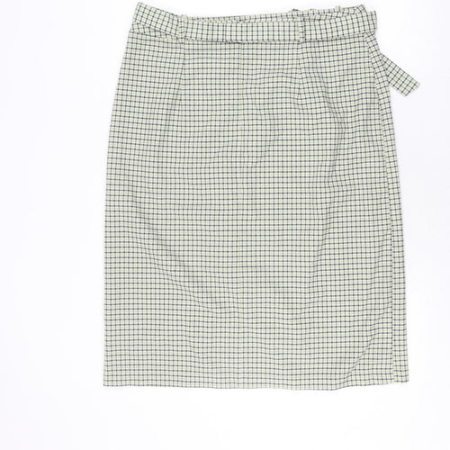Topshop Women's Multicoloured Check Wrap Skirt Size 16