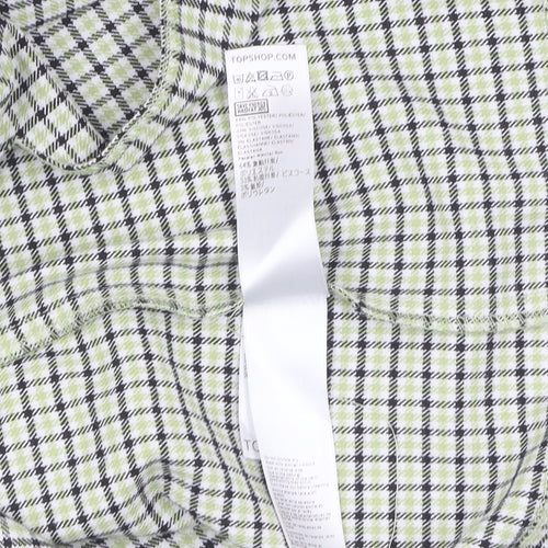 Topshop Women's Multicoloured Check Wrap Skirt Size 16