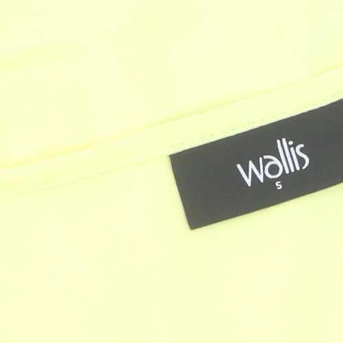 Wallis Women's Yellow Wrap Blouse S Sleeveless