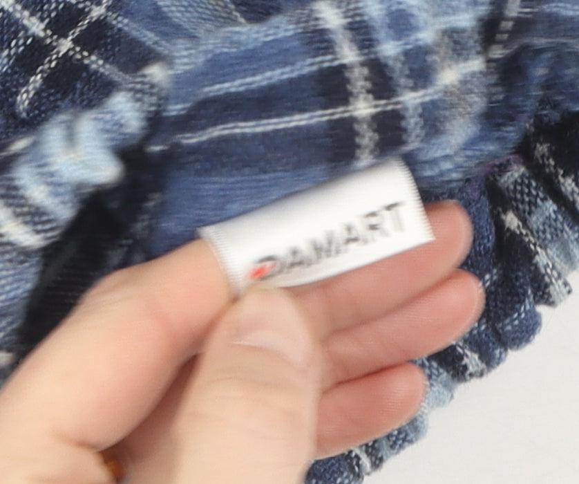 Damart Women's Blue Plaid Pleated Skirt Size 10