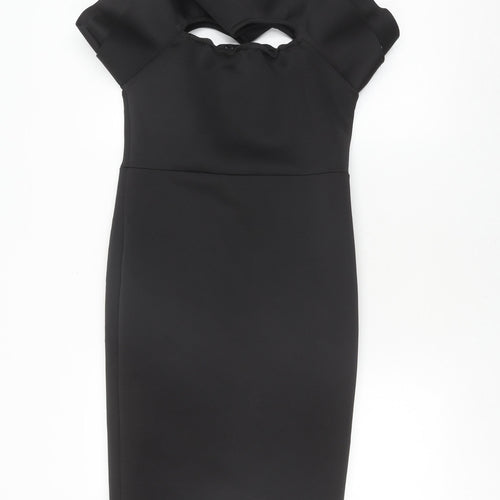 boohoo Black Sheath Dress Women Size 14 Party