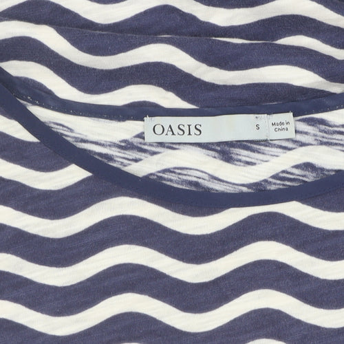 Oasis Women's Blue T-Shirt, Size S, Casual Autumn Wear