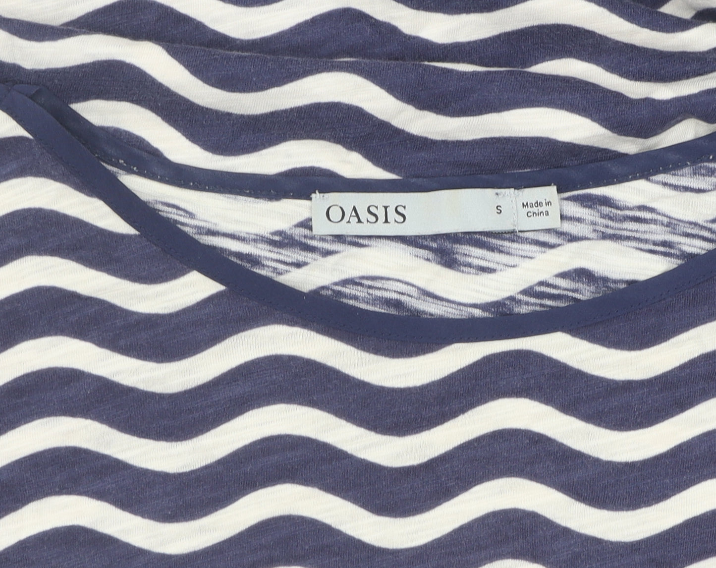 Oasis Women's Blue T-Shirt, Size S, Casual Autumn Wear