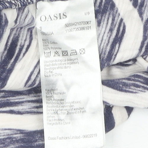 Oasis Women's Blue T-Shirt, Size S, Casual Autumn Wear