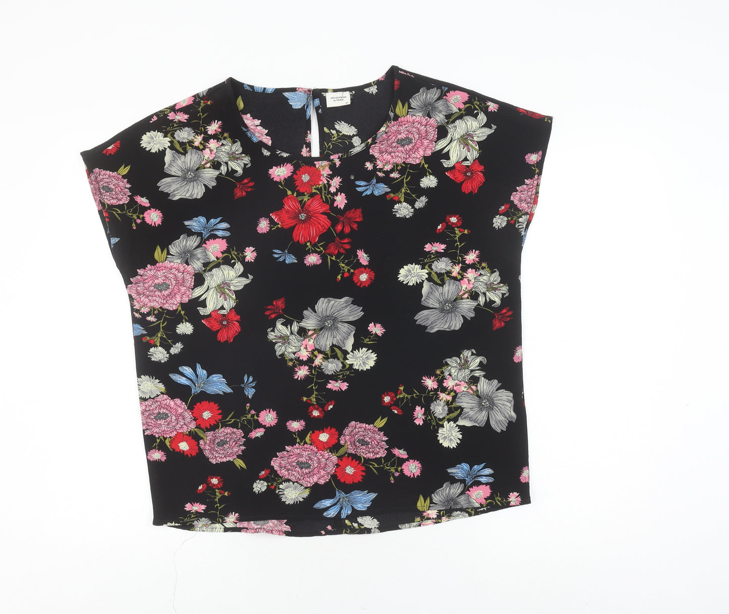 JACQUELINE de YONG Women's Black Floral Blouse Size 12