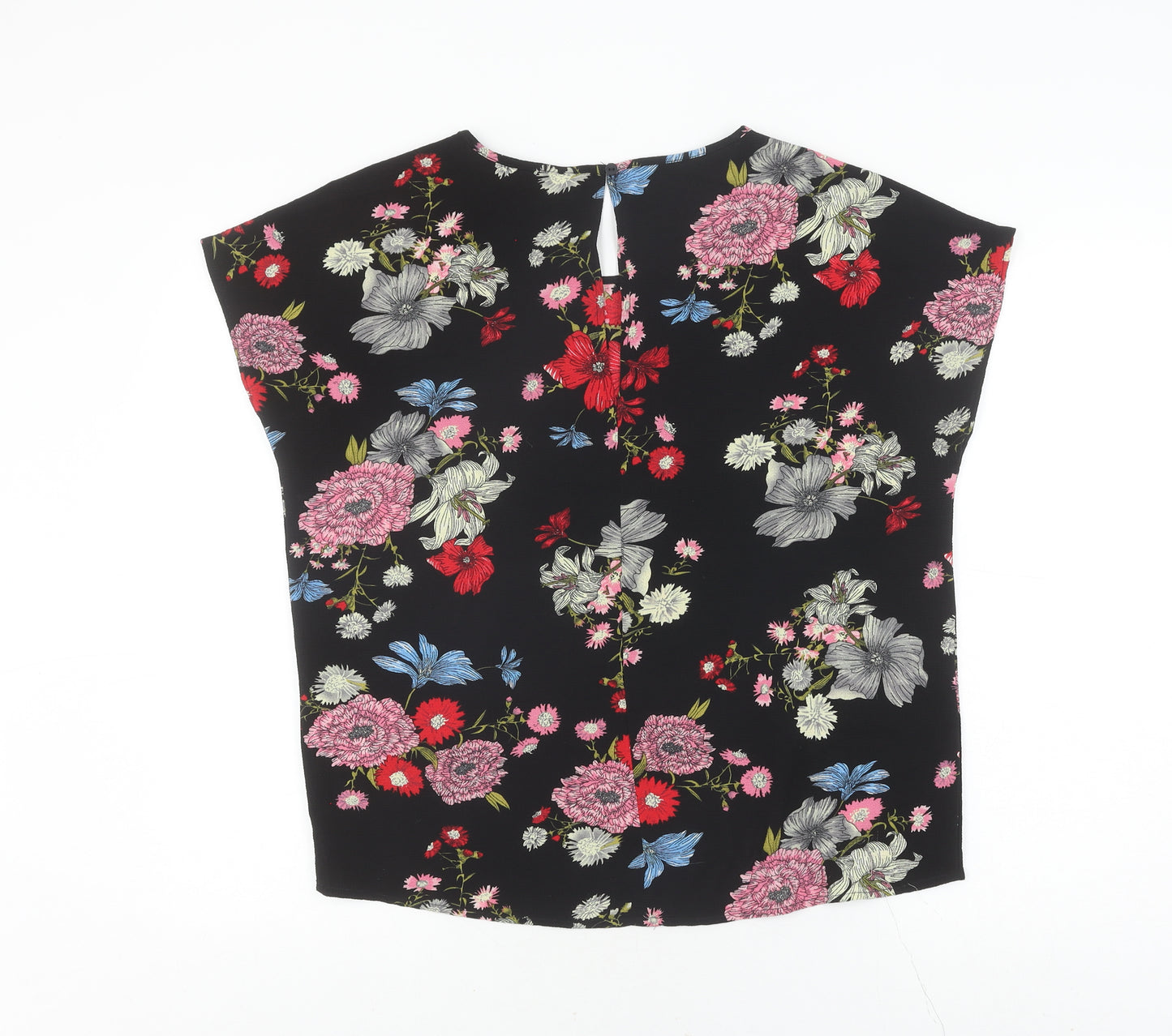 JACQUELINE de YONG Women's Black Floral Blouse Size 12