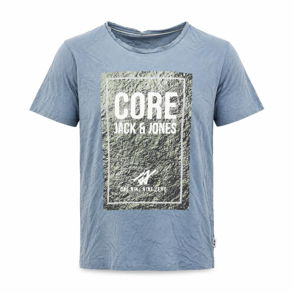 Jack & Jones Men's Blue Graphic Print T-Shirt, M
