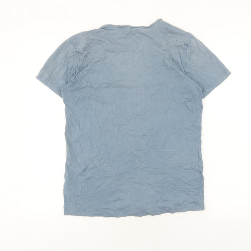 Jack & Jones Men's Blue Graphic Print T-Shirt, M