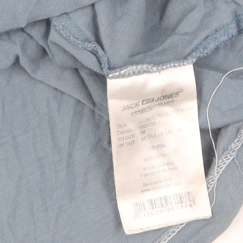 Jack & Jones Men's Blue Graphic Print T-Shirt, M