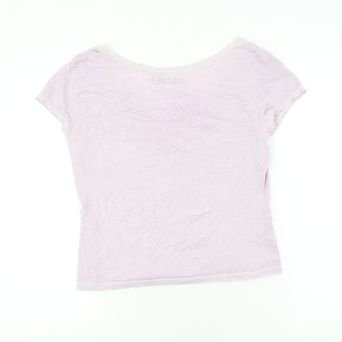 Women's White Stuff Pink T-Shirt Size 3 V-Neck Cotton