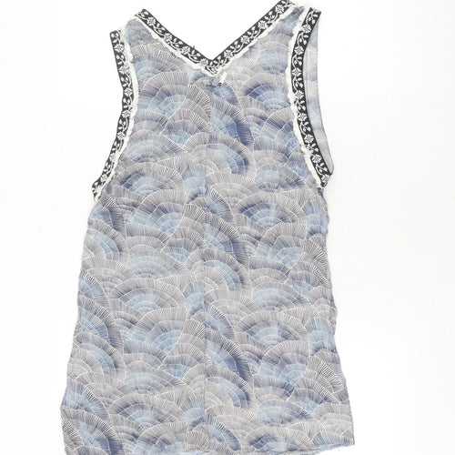 Pepe Jeans Women Blue Geometric Tank Camisole M