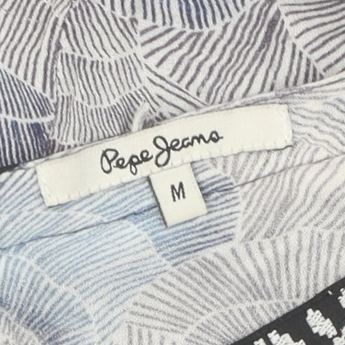 Pepe Jeans Women Blue Geometric Tank Camisole M