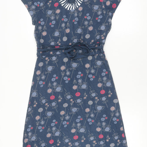 Debenhams Women's Blue Floral Shift Dress Size 10