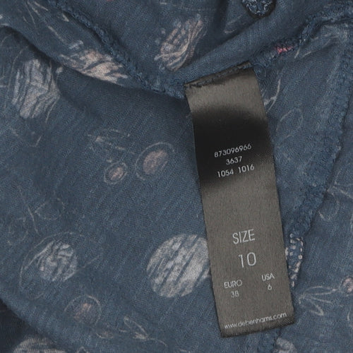 Debenhams Women's Blue Floral Shift Dress Size 10