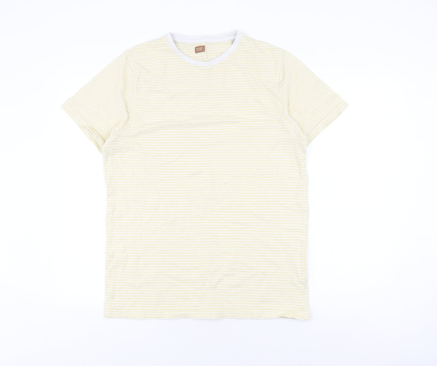 Common People Women’s Yellow Striped T-Shirt Medium