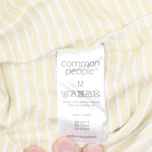 Common People Women’s Yellow Striped T-Shirt Medium