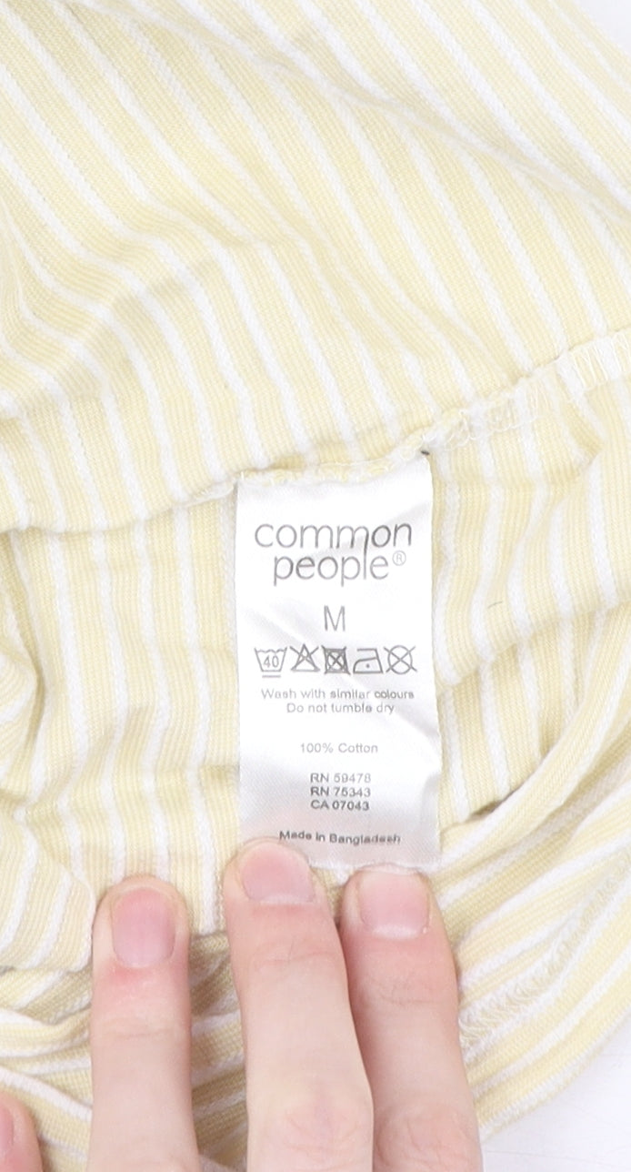 Common People Women’s Yellow Striped T-Shirt Medium