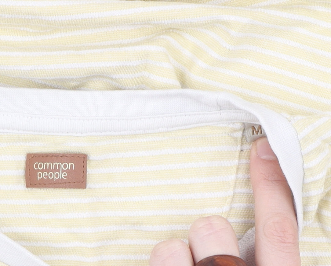 Common People Women’s Yellow Striped T-Shirt Medium