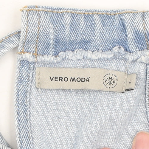 Vero Moda Women's Blue Denim Sleeveless Dress L