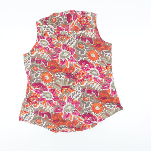 Cassis Collection Women's Floral Blouse, Size 12, Multicoloured
