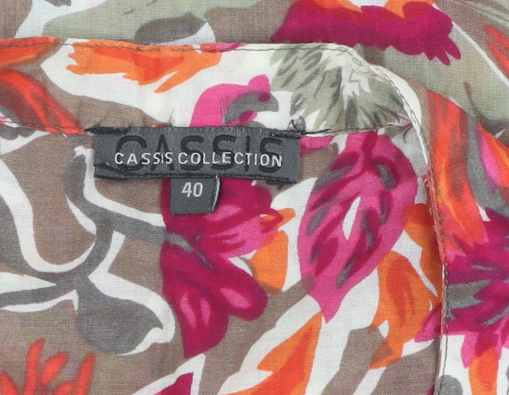 Cassis Collection Women's Floral Blouse, Size 12, Multicoloured