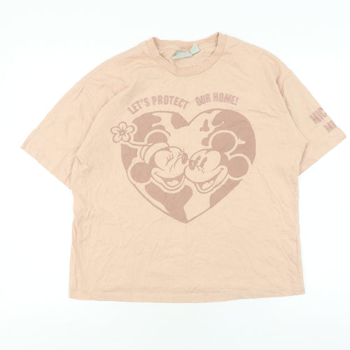 Disney Women's XS Beige Cartoon T-Shirt