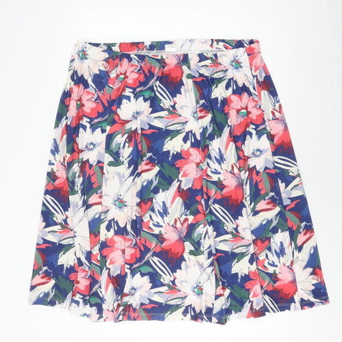 Damart Women's Multicoloured Floral Pleated Skirt Size 22