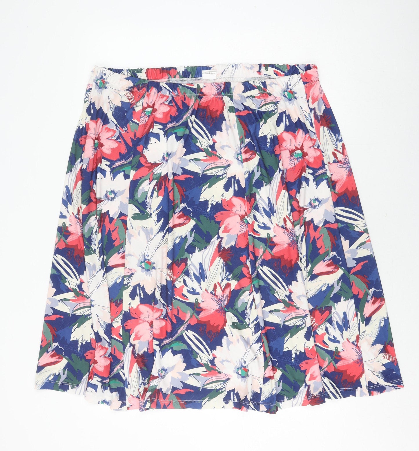 Damart Women's Multicoloured Floral Pleated Skirt Size 22