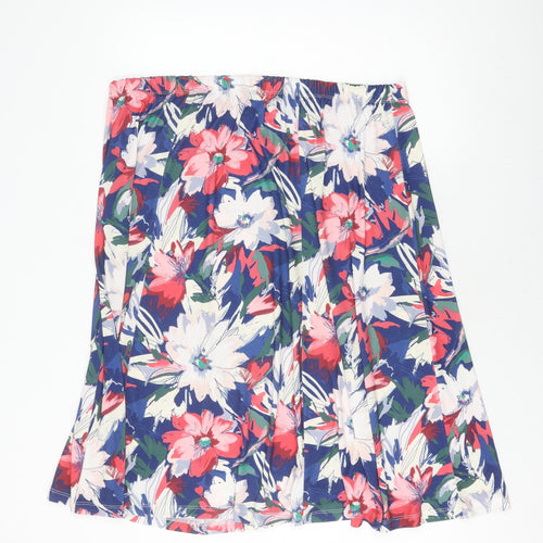 Damart Women's Multicoloured Floral Pleated Skirt Size 22