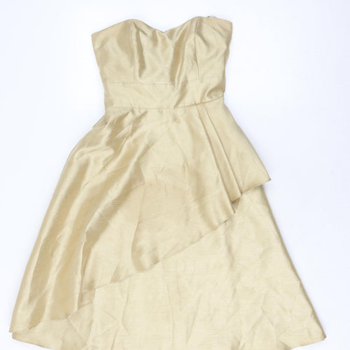 Marks and Spencer Gold Strapless Midi Dress