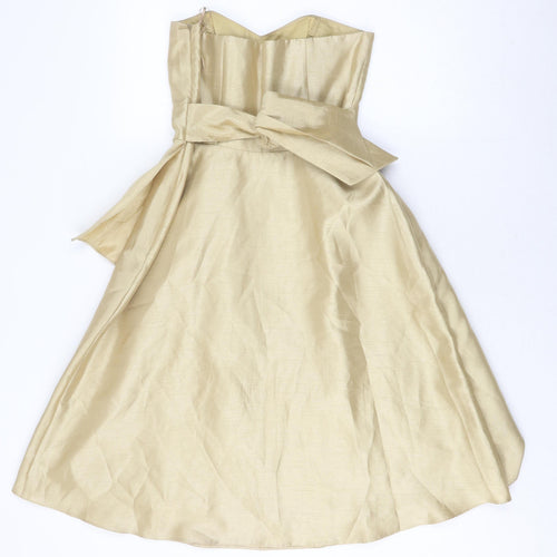 Marks and Spencer Gold Strapless Midi Dress