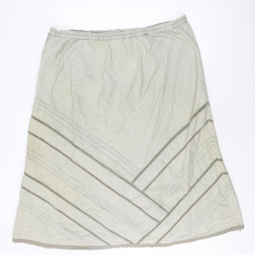 Damart Women's Beige A-Line Skirt Size 24