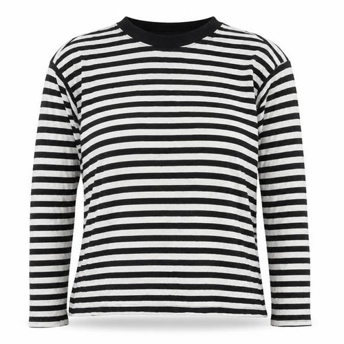 Monki Women's Black White Striped XS T-Shirt, Casual