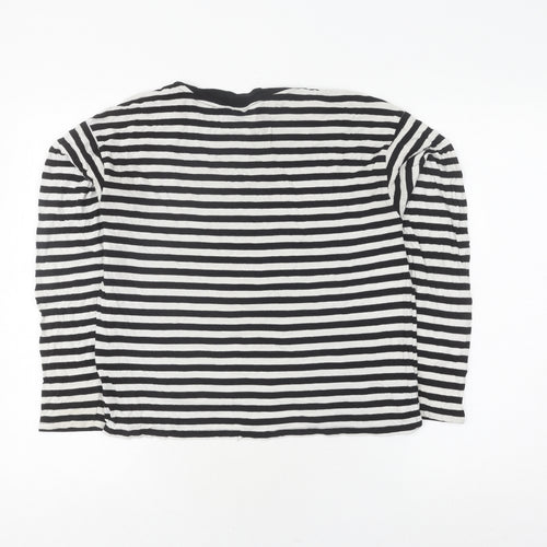 Monki Women's Black White Striped XS T-Shirt, Casual