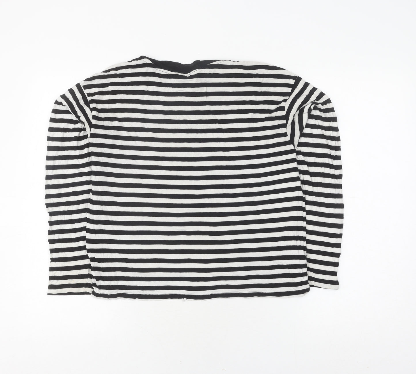 Monki Women's Black White Striped XS T-Shirt, Casual