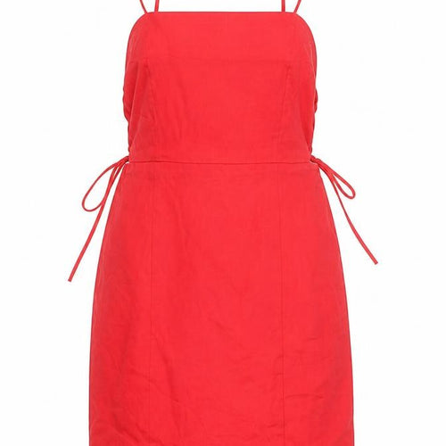 Zara Women's Red XS Slip Dress with Ruffles