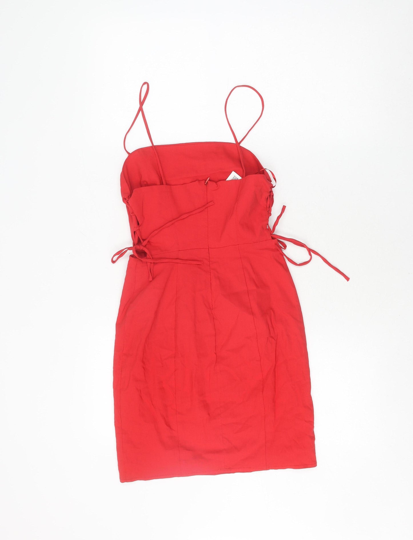 Zara Women's Red XS Slip Dress with Ruffles