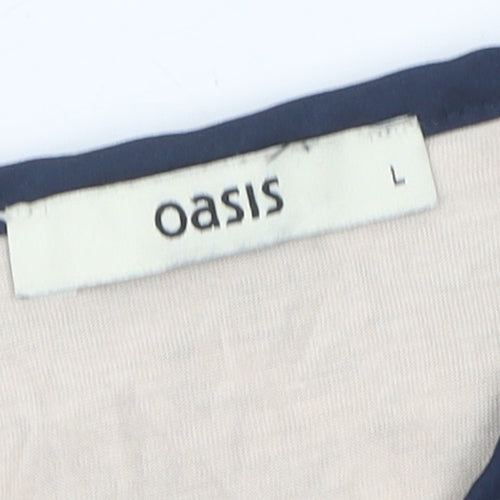 Oasis Women's Multicoloured Crochet Blouse, L, Summer Style