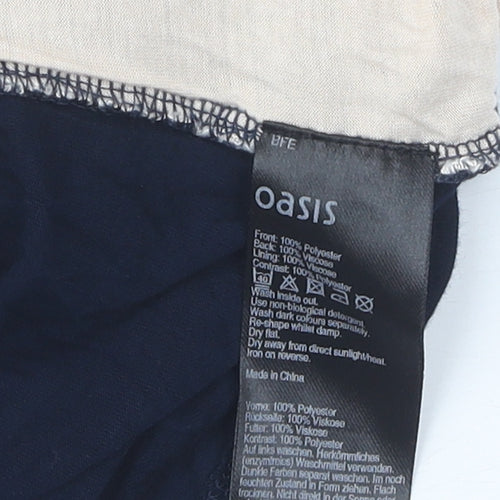 Oasis Women's Multicoloured Crochet Blouse, L, Summer Style