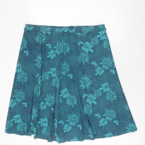 Damart Women's Blue Floral Skirt Size 24