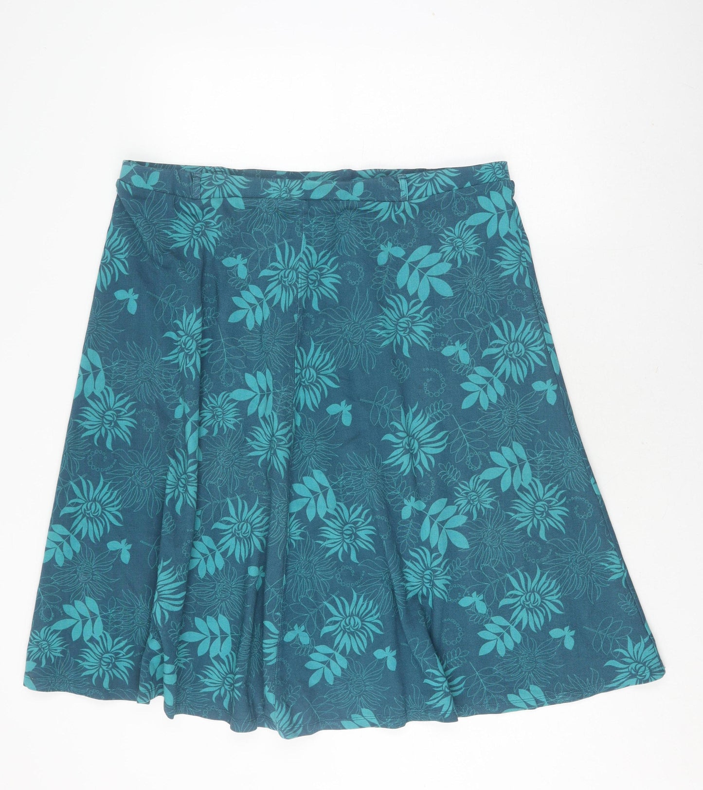 Damart Women's Blue Floral Skirt Size 24