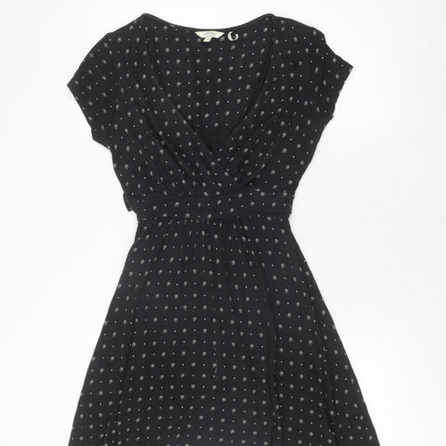 FatFace Women's Black Wrap Dress, Size 12