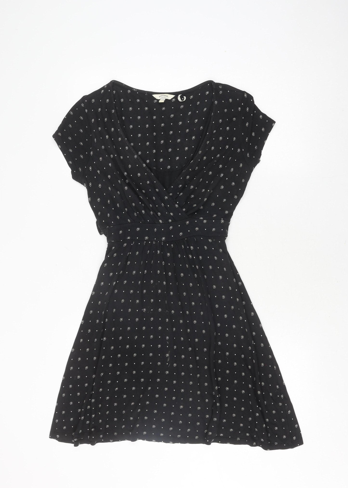 FatFace Women's Black Wrap Dress, Size 12