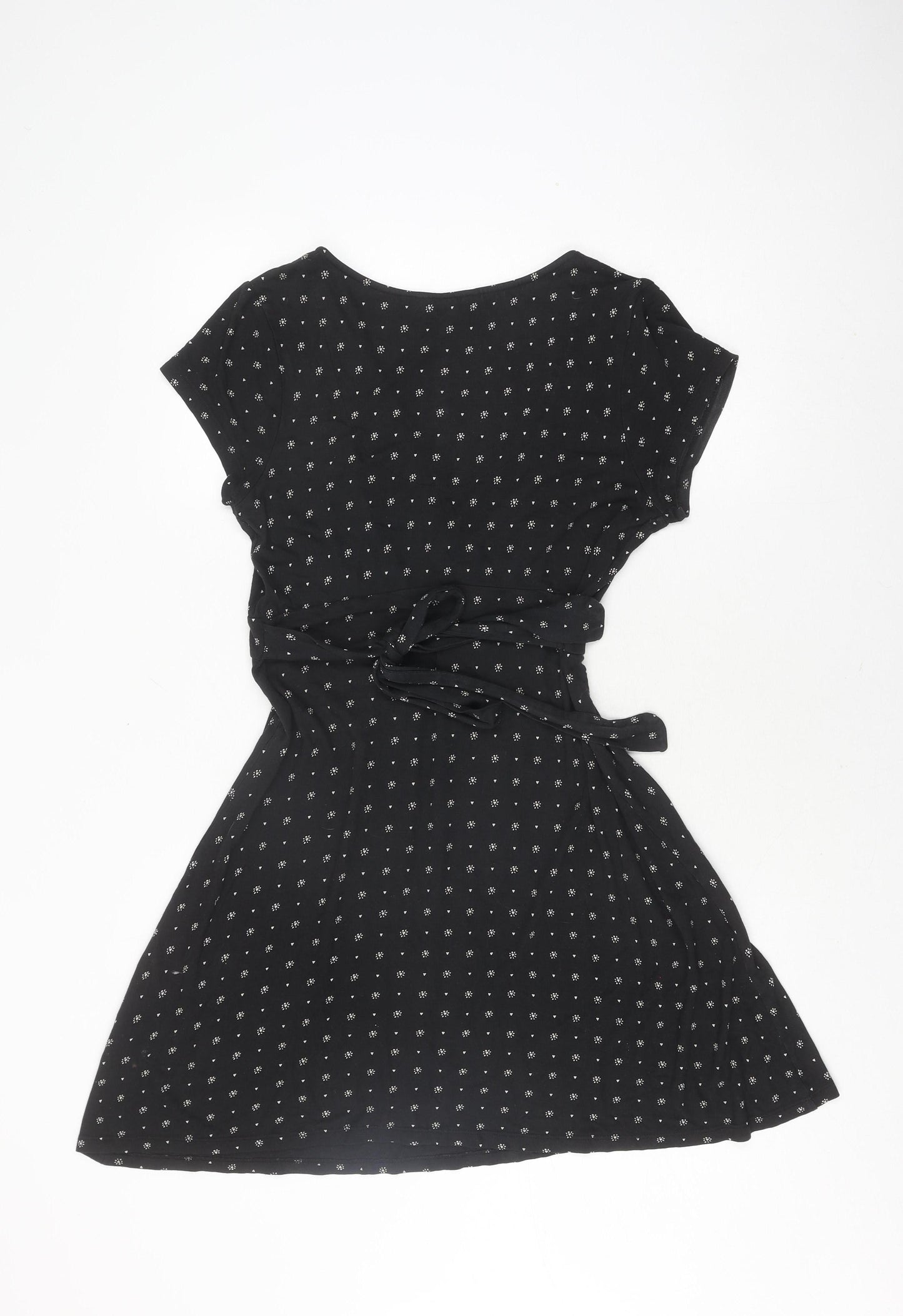 FatFace Women's Black Wrap Dress, Size 12