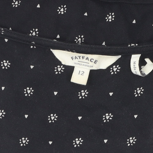 FatFace Women's Black Wrap Dress, Size 12